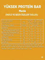 Yüksek Protein Bar - Muzlu 45g x 12 Adet