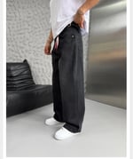 3488 FULARLI SİYAH BAGGY PANTOLON