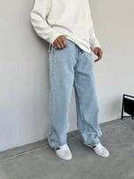 Baggy Kalıp Açık Kot Pantolon