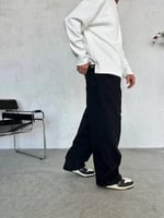 Baggy Kalıp Siyah Kot Pantolon