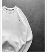 BEYAZ BASİC POLO SWEAT