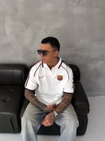 BEYAZ ÇİFT BİYE BARÇA TSHİRT