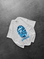 BEYAZ MAVİ BAPE TSHİRT