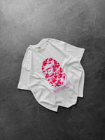 BEYAZ PEMBE BAPE TSHİRT