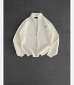 BEYAZ POLO TRİKO HIRKA