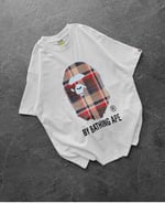 BEYAZ SARI KARE BAPE TSHİRT