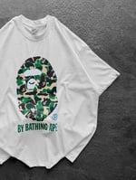 BEYAZ YEŞİL BAPE TSHİRT