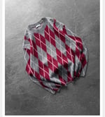 BORDO BAKLAVA DESEN TRİKO KAZAK