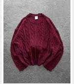 BORDO CROP ÖRGÜ TRİKO KAZAK