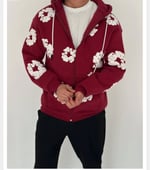 BORDO DENİM TEARS HIRKA