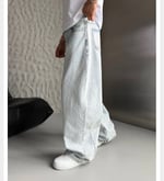 BUZ MAVİ SÜPER BAGGY KOT PANTOLON
