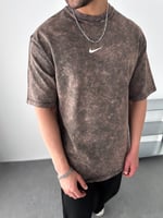KAHVE YIKAMA LOGO FLEX NİKE TSHİRT