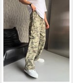 KAMUFLAJ ÇİFT KARGO CEPLİ BAGGY PANTOLON