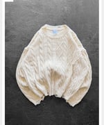 KREM CROP ÖRGÜ TRİKO KAZAK