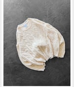 KREM CROP ÖRGÜ TRİKO KAZAK