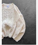 KREM CROP ÖRGÜ TRİKO KAZAK