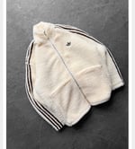KREM ŞERİTLİ ADİDAS PELUŞ CEKET