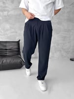 Lacivert Baggy Kumaş Pantolon