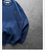 LACİVERT BASİC POLO SWEAT