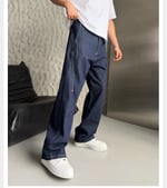 LACİVERT DİKİŞLİ SÜPER BAGGY PANTOLON