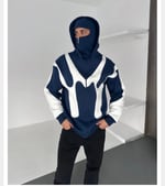 LACİVERT PARÇALI MASKE HIRKA
