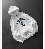 MAVİ BASKI BEYAZ BAPE SWEAT