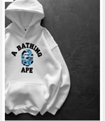 MAVİ BASKI BEYAZ BAPE SWEAT