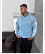 MAVİ ŞERİTLİ YARIM FERMUAR NİKE SWEAT