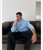 MAVİ ŞERİTLİ YARIM FERMUAR NİKE SWEAT