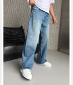 MAVİ SÜPER BAGGY KOT PANTOLON
