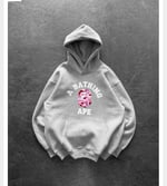 PEMBE BASKI GRİ BAPE SWEAT