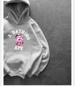 PEMBE BASKI GRİ BAPE SWEAT