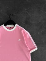 PEMBE BİSİKLET YAKA ADİDAS TSHİRT