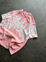 PEMBE KARMAŞIK DESENLİ TSHİRT