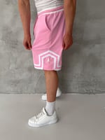 PEMBE ŞERİTLİ JORDAN ŞORT
