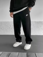 Şardonlu Siyah Baggy Yazı Nike Eşofman