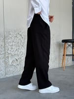 SİYAH BAGGY KETEN PANTOLON