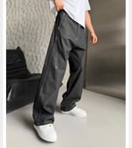 SİYAH DİKİŞLİ SÜPER BAGGY PANTOLON