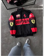 SİYAH FERRARİ BOMBER CEKET
