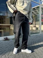 SİYAH ORTA ÇİZGİ BAGGY PANTOLON
