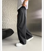 SİYAH PARÇALI BAGGY KOT PANTOLON