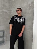 SİYAH YILDIZ TAŞLI TSHİRT
