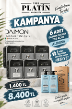 6 ADET DAIMON İTALYAN TOZ AÇICI ALIMINA COLORINN KERATİN BAKIM SETİ HEDİYE