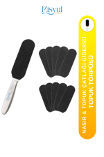 METAL TOPUK PONZA SPATULASI + TEK KULLANIMLIK TOPUK TÖRPÜSÜ PONZA 10 ADET YEDEK