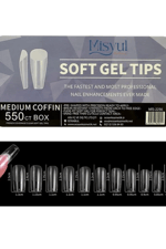 MİSYUL BY OCEAN SOFT GEL TİPS TIRNAK MEDİUM COFFİN 550'Lİ