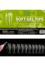 MİSYUL BY OCEAN SOFT GEL TİPS TIRNAK MEDİUM STİLETTO 550'Lİ 