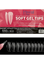 MİSYUL BY OCEAN SOFT GEL TİPS TIRNAK SHORT STİLETTO 550'Lİ