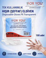 MORE FOR YOU TEK KULLANIMLIK ŞEFFAF ELDİVEN 100 ADET