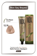NOX HERBAL SAÇ BOYASI 12.19- BUZ BEYAZI 60ML.