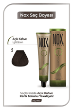 NOX HERBAL SAÇ BOYASI 5- AÇIK KAHVE 60ML.